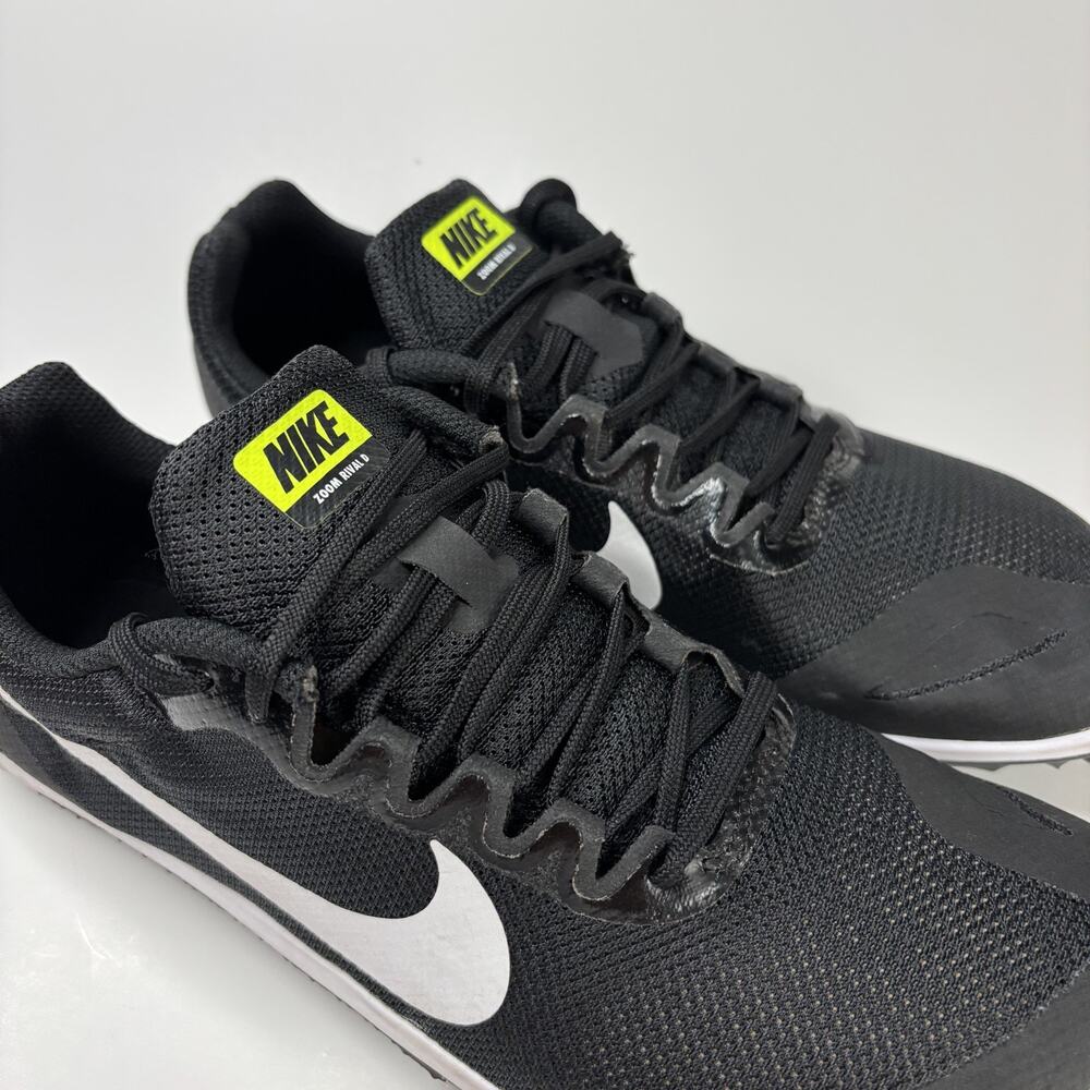 Nike Zoom Rival D 10 Black/White-Volt spikes 907567-017 Women's Size 9 Medium - Picture 10 of 13